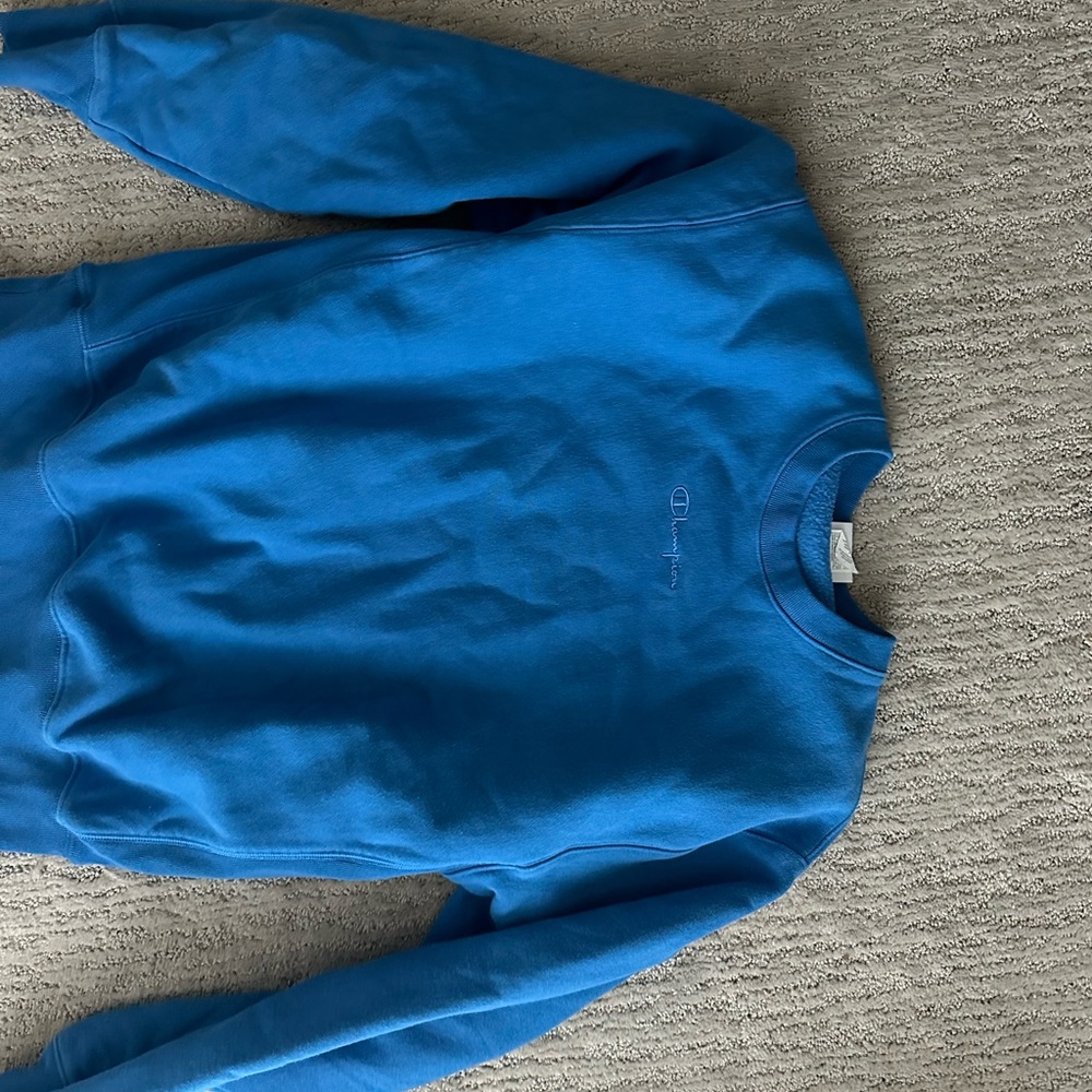 Champion royal blue crewneck embroidered